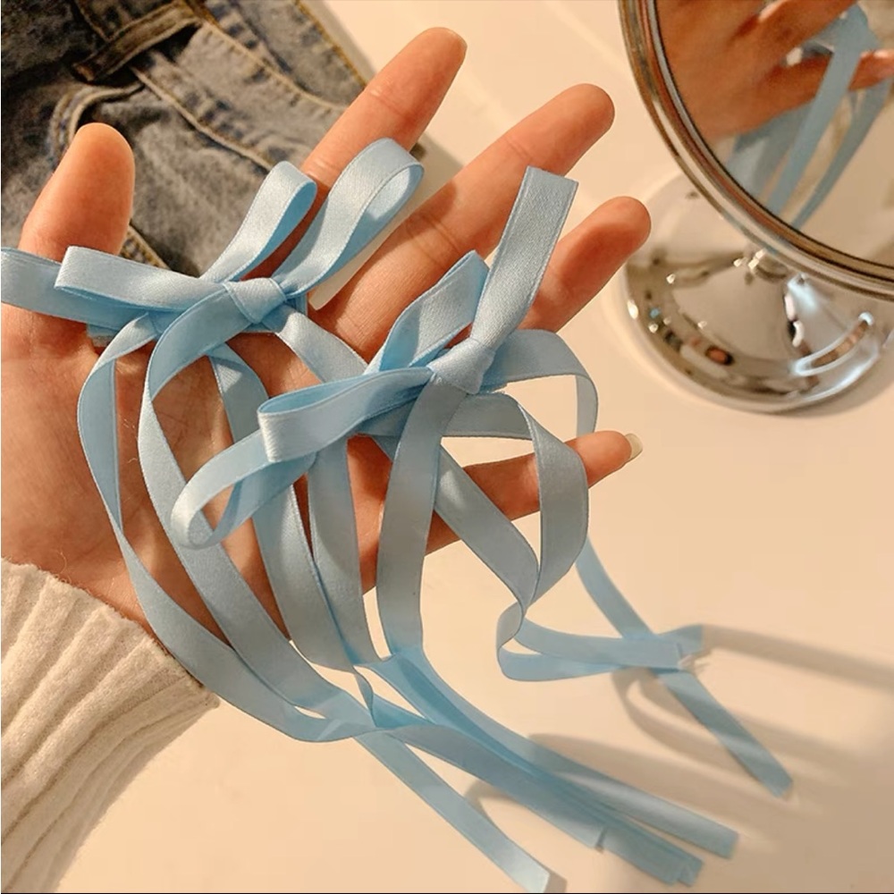 satin ribbon hair bow barrette